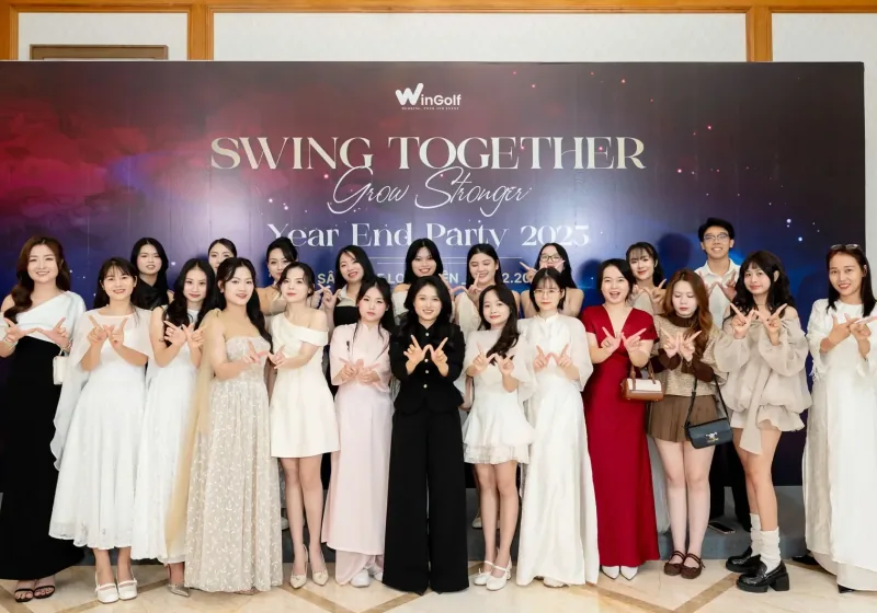 WinGolf team at a year-end celebration